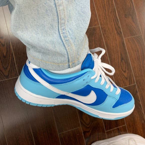 Nike Dunk Low Retro Flash / White - Argon Blue - blue / 6.5 M // 8 W NWT IN BOX! - Picture 2 of 3
